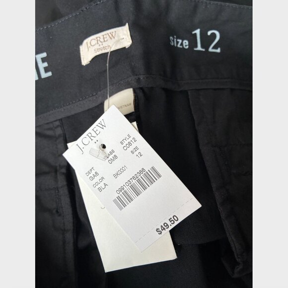 J. Crew NWT Black 9" Frankie Bermuda Chino Short - Size12 - Picture 4 of 5